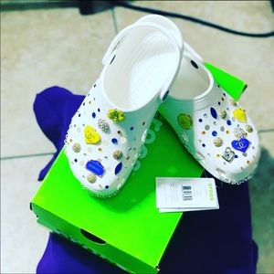 Blinged designer charmed crocs